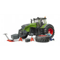 Tractor de juguete Fendt 1050 Vario mecánico Bruder a escala 1:16 con puertas y capó que se abren.