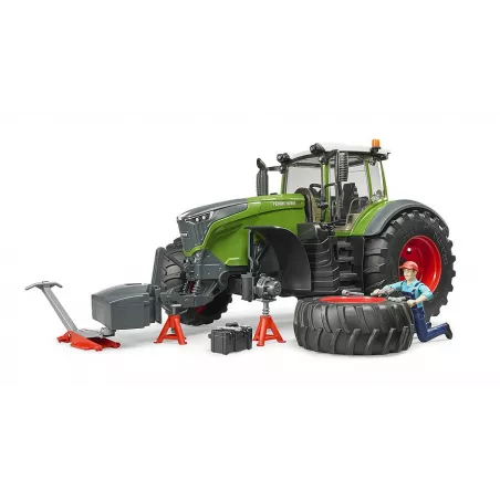 Tractor de juguete Fendt 1050 Vario mecánico Bruder a escala 1:16 con puertas y capó que se abren.