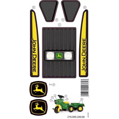 Pegatinas de repuesto oficiales Rolly Toys para tractor de juguete John Deere.