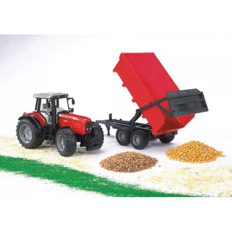 Tractor Massey Ferguson 7480 con remolque