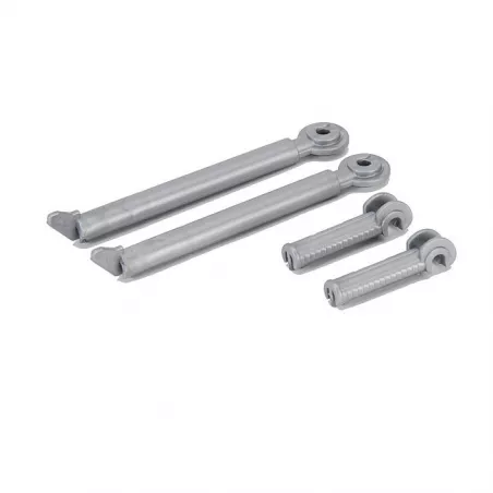 Repuestos de piezas plateadas Cat de Bruder a escala 1:16 para vehículos de construcción de juguete.