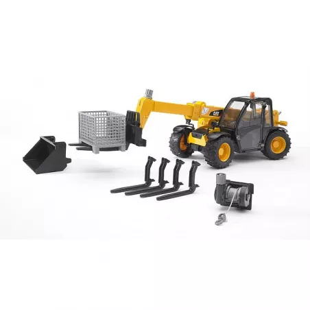 Cargadora telescópica Caterpillar de juguete Bruder a escala 1:16