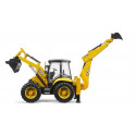 Retroexcavadora de juguete JCB 5CX eco marca Bruder a escala 1:16 con palas móviles.