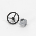 Volante de repuesto Bruder para excavadora de juguete JCB MIDI CX a escala 1:16