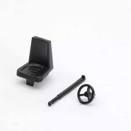 Asiento y volante de repuesto Bruder para camión de juguete Ausa a escala 1:16.