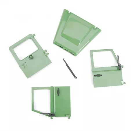 Set de capó y puertas de repuesto para Land Rover Bruder a escala 1:16.