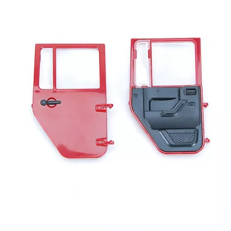 Puertas traseras de repuesto izquierda y derecha para Jeep Wrangler Bruder a escala 1:16.