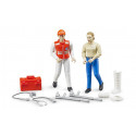 Set de ambulancia de juguete Bruder escala 1:16 con figura para misiones de rescate.