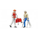 Set de ambulancia de juguete Bruder escala 1:16 con figura para misiones de rescate.