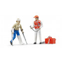 Set de ambulancia de juguete Bruder escala 1:16 con figura para misiones de rescate.