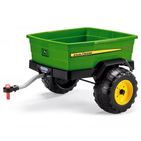 Remolque infantil oficial John Deere Gator de Peg-Perego para transportar juguetes al aire libre.