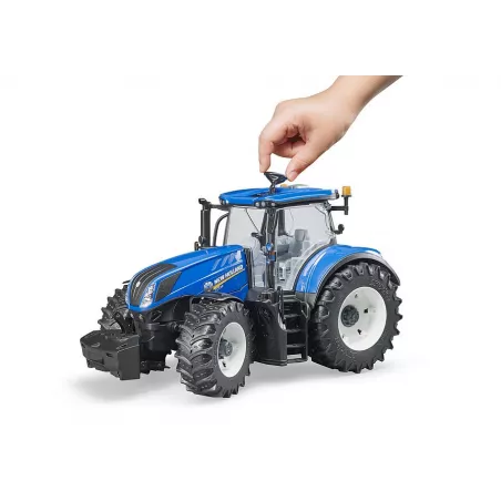 Tractor de juguete New Holland T7.315 a escala 1:16 con puertas y capó abribles