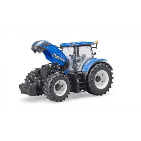 Tractor de juguete New Holland T7.315 a escala 1:16 con puertas y capó abribles