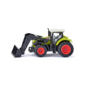 Tractor de juguete Claas Axion con pala cargadora delantera de metal y plástico resistente.