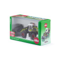 Juguete de cargadora de ruedas Claas Torion 1914 a escala 1:50 con pala móvil y cargador frontal elevable.