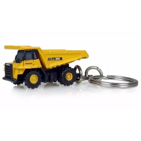 Réplica a escala en metal del camión de minería Komatsu HD605 de Universal Hobbies para coleccionistas.
