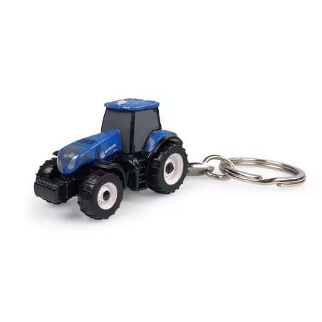 Réplica a escala en metal del tractor New Holland T8.350 de Universal Hobbies para coleccionistas.