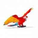 Figura de juguete de guacamayo de Schleich pintada a mano con detalles realistas.