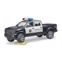 Coche de policía de juguete RAM 2500 de Bruder a escala 1:16 con luces y sonido.