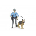 Juguete de policía bworld con perro policía y equipamiento Bruder 62150