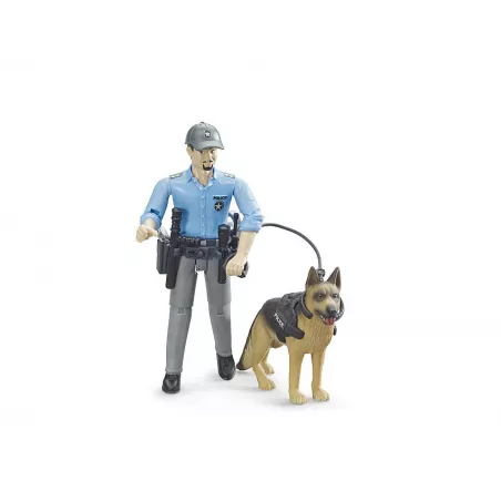 Juguete de policía bworld con perro policía y equipamiento Bruder 62150