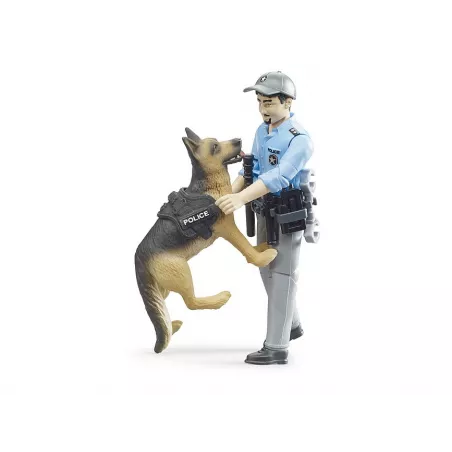 Juguete de policía bworld con perro policía y equipamiento Bruder 62150