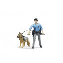 Juguete de policía bworld con perro policía y equipamiento Bruder 62150