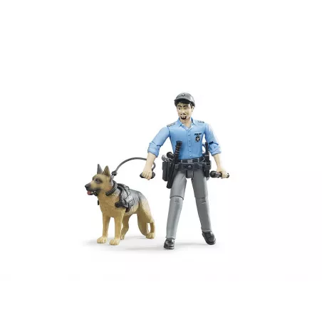 Juguete de policía bworld con perro policía y equipamiento Bruder 62150