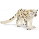 Figura de juguete de leopardo de las nieves Schleich pintada a mano con detalles realistas.