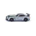Miniatura de juguete Mercedes-AMG GT4 fabricada en metal y plástico resistente.