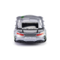 Miniatura de juguete Mercedes-AMG GT4 fabricada en metal y plástico resistente.