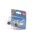 Miniatura de juguete Mercedes-AMG GT4 fabricada en metal y plástico resistente.