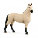 Caballo capón hannoveriano bayo de juguete Schleich Horse Club con trenzas de competición.