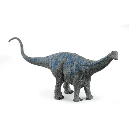 Figura de juguete de brontosaurio de Schleich pintada a mano con detalles realistas para niños y coleccionistas.