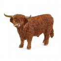 Figura realista de vaca de las Tierras Altas de Schleich con pelaje detallado para juego educativo.
