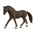 Poni de juguete Deutsche Reitpony capón de Schleich con crin trenzada detallada.