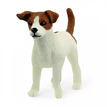 Figura realista de perro Jack Russell Terrier de la marca Schleich para juego educativo.