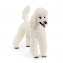 Figura de juguete de caniche blanco Schleich Farm World, miniatura detallada para niños.