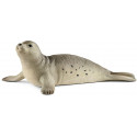 Figura de foca de juguete Schleich pintada a mano con detalles realistas para juego educativo.
