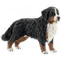 Figura de juguete de perro boyero de Berna hembra Schleich, miniatura coleccionable tricolor.