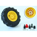 Rueda neumática derecha de 6 pulgadas 310-95 para tractores de pedales Rolly Toys