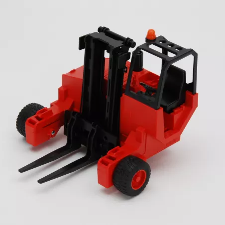 Carretilla elevadora de juguete Bruder a escala 1:16 de plástico resistente para niños.
