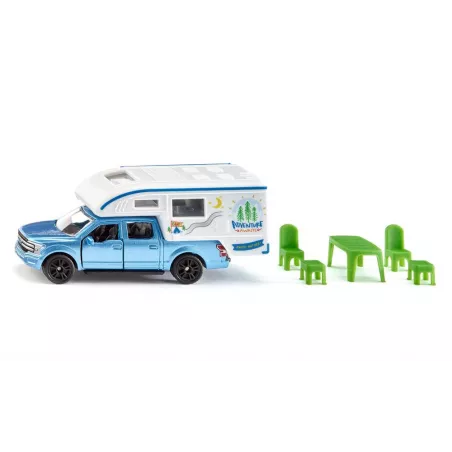 Camioneta Ford F150 camper de juguete con puertas abatibles de metal y plástico