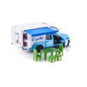 Camioneta Ford F150 camper de juguete con puertas abatibles de metal y plástico