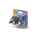 Tractor de juguete New Holland con pala cargadora delantera de metal y plástico