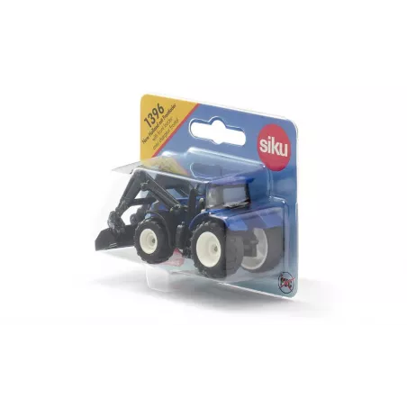 Tractor de juguete New Holland con pala cargadora delantera de metal y plástico