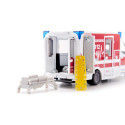Miniatura de ambulancia Mercedes-Benz Sprinter Miesen Tipo C a escala 1:50 con puertas abatibles.