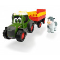 Tractor de juguete Fendt de 30 cm con remolque para animales y figura de vaca