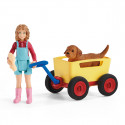 Carretilla de juguete Schleich para recrear tareas de la granja y fomentar el juego simbólico infantil.