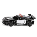 Coche de juguete Chevrolet Corvette ZR1 de policía en miniatura de metal y plástico.
